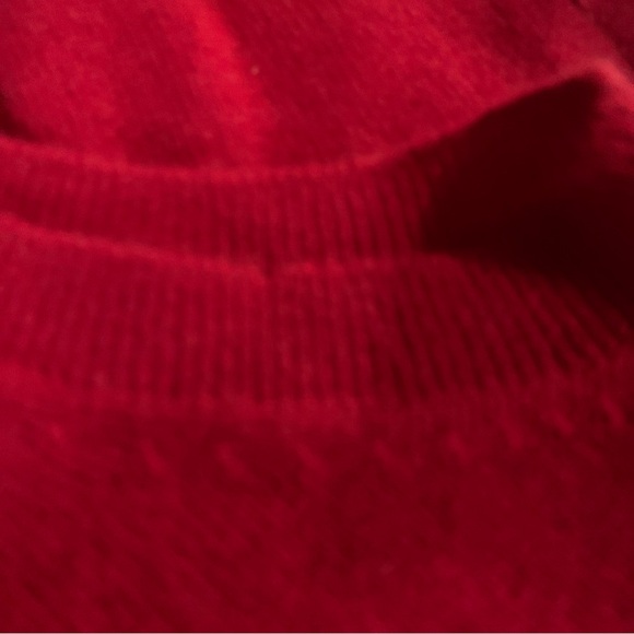 Jos A Bank Executive Collection V Neck Golf Sweater Red 100% Cashmere XL - Picture 5 of 5